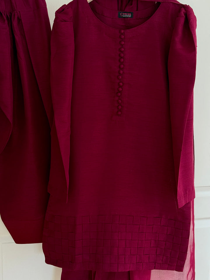 CHECKS SILK FARSHI SHALWAR FRCH01