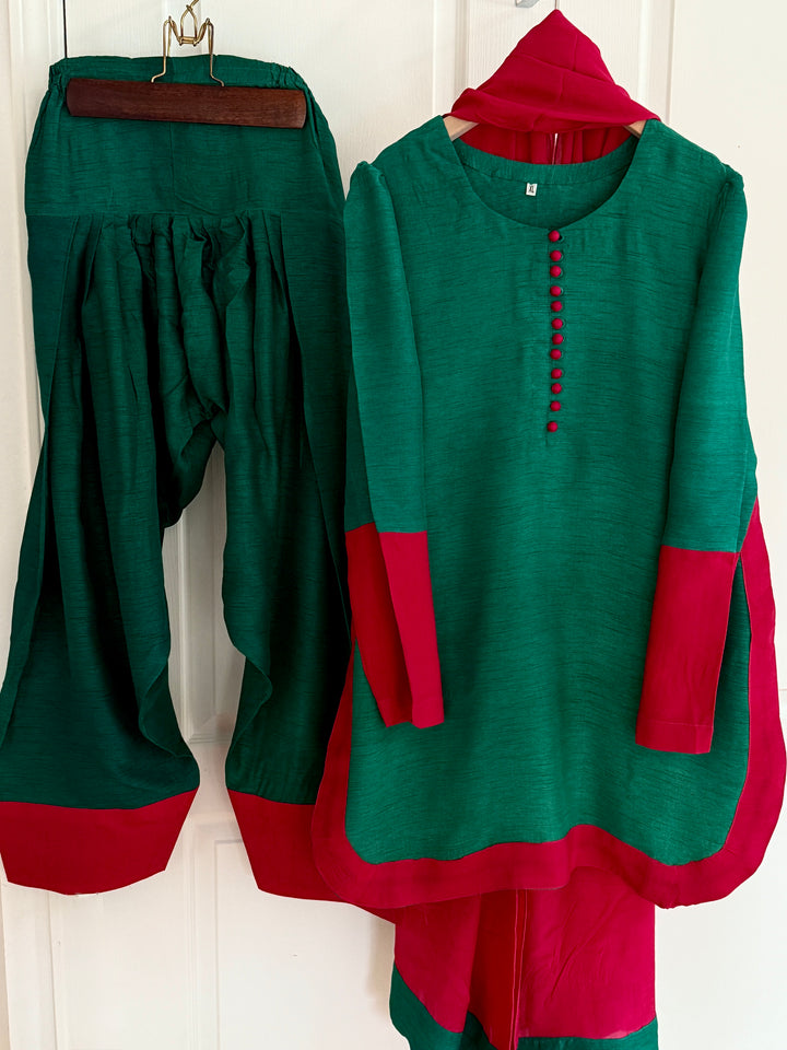 SOLID SILK FARSHI SHALWAR FRSL19