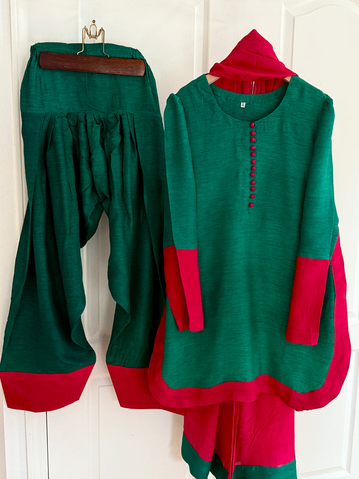 SOLID SILK FARSHI SHALWAR FRSL19