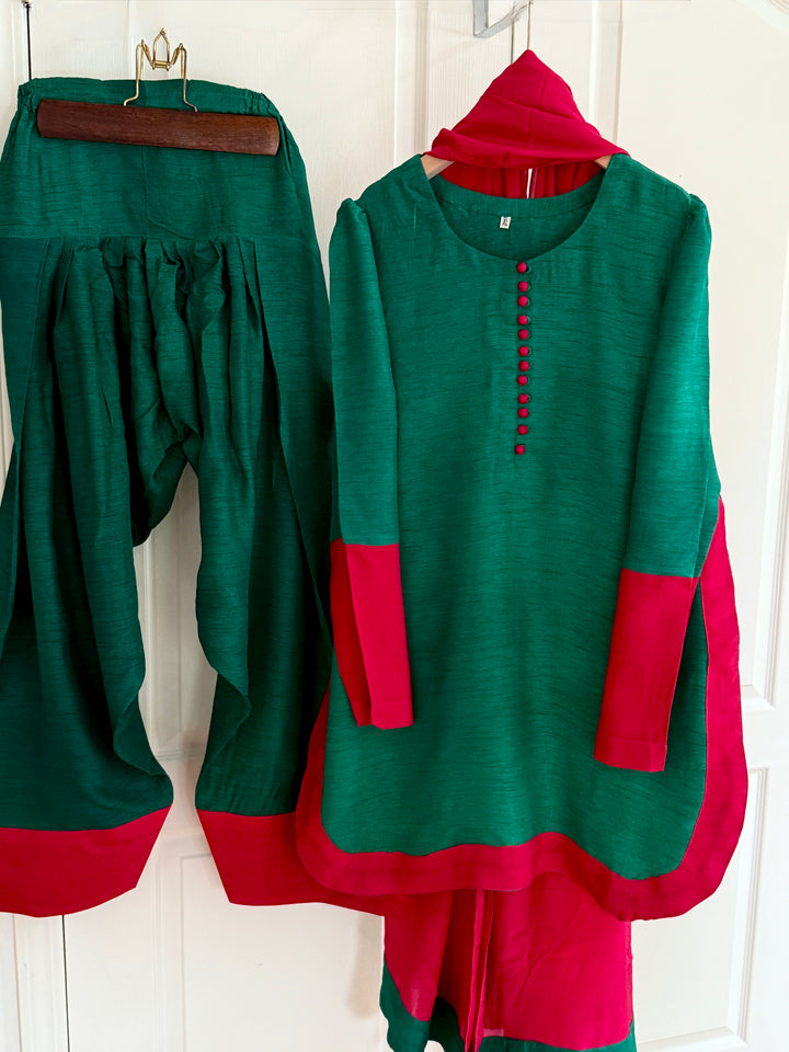 SOLID SILK FARSHI SHALWAR FRSL19