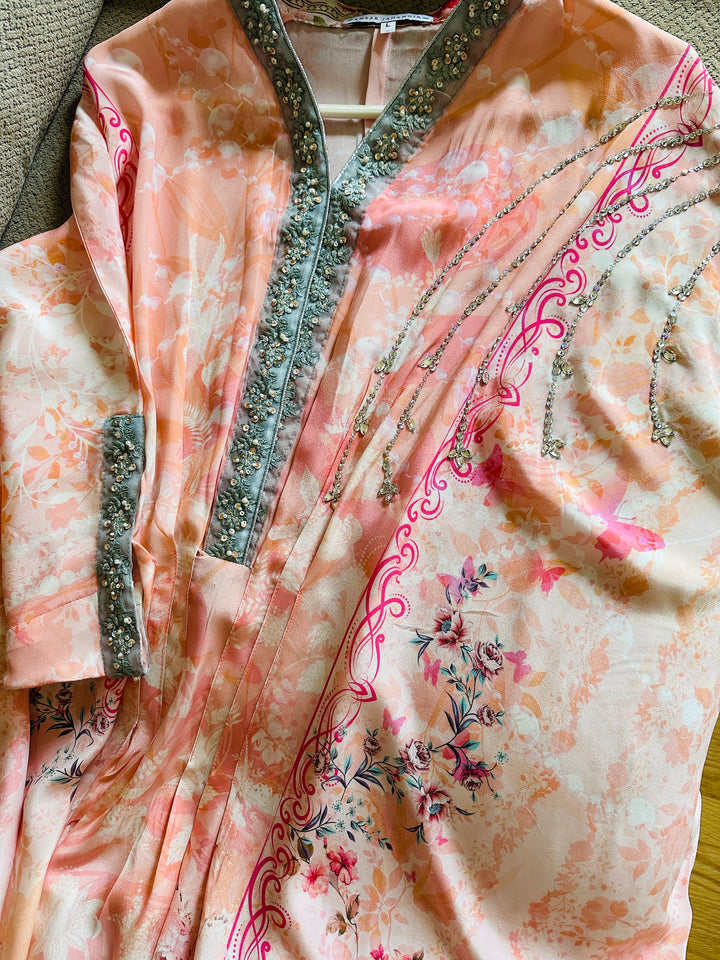 ANSAB JAHANGIR DIGITAL SILK KAFTAN ELLANA