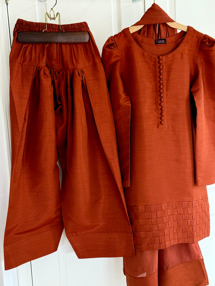 CHECKS SILK FARSHI SHALWAR FRCH06