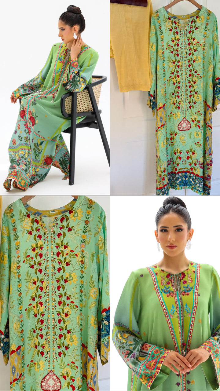 PURE CREPE SILK FUSION KAFTAN SFKF13