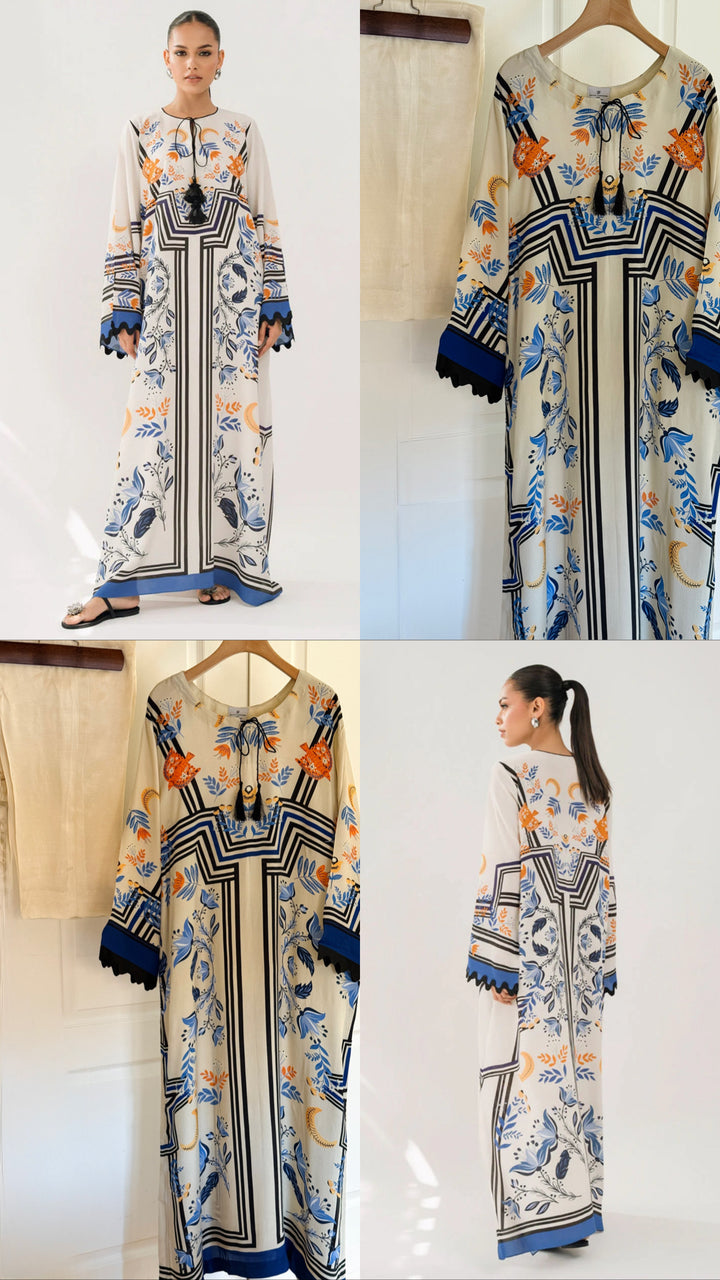 PURE CREPE SILK FUSION KAFTAN SFKF06