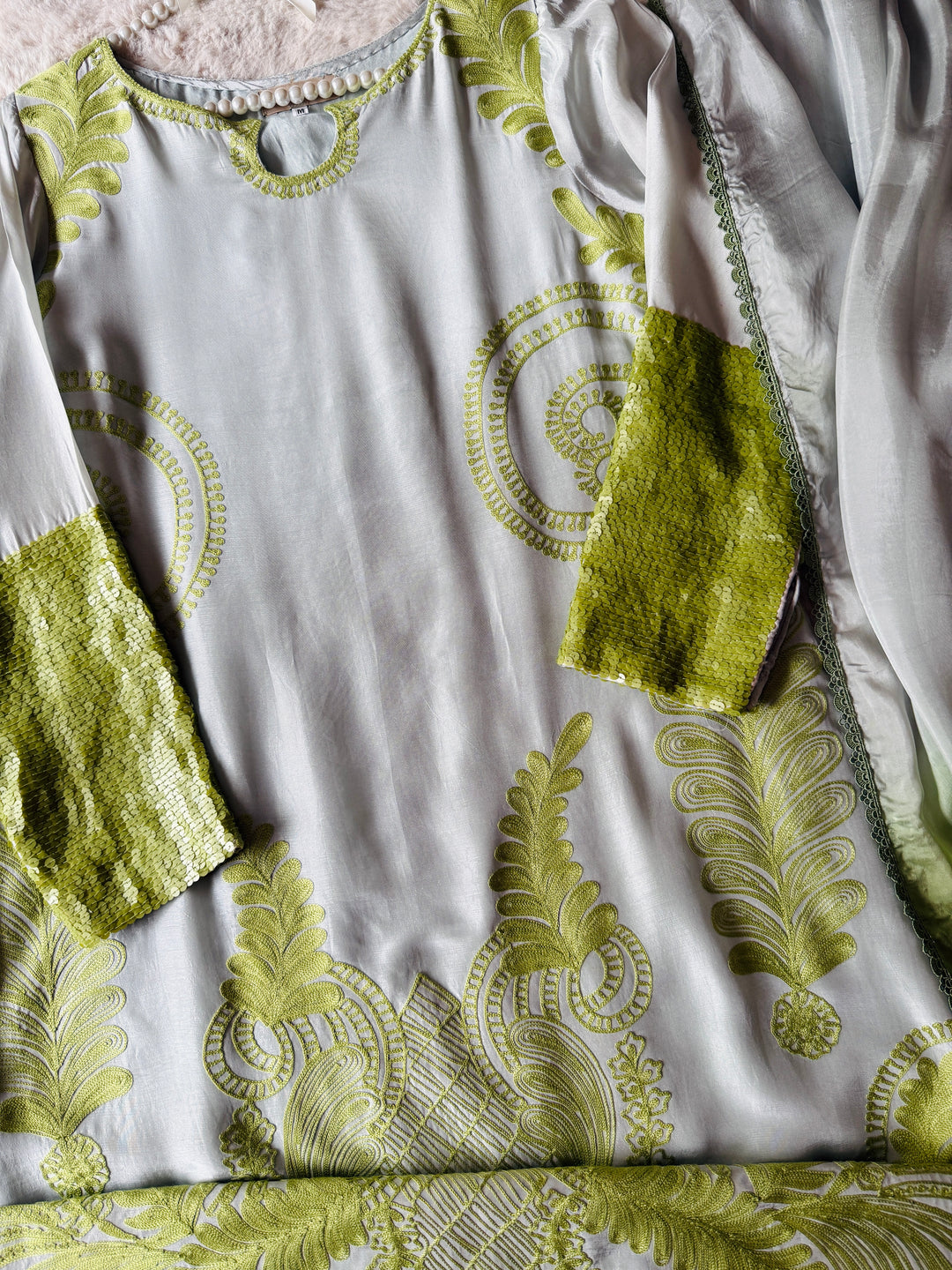 EMBROIDERED SILK KAFTAN SFKF50