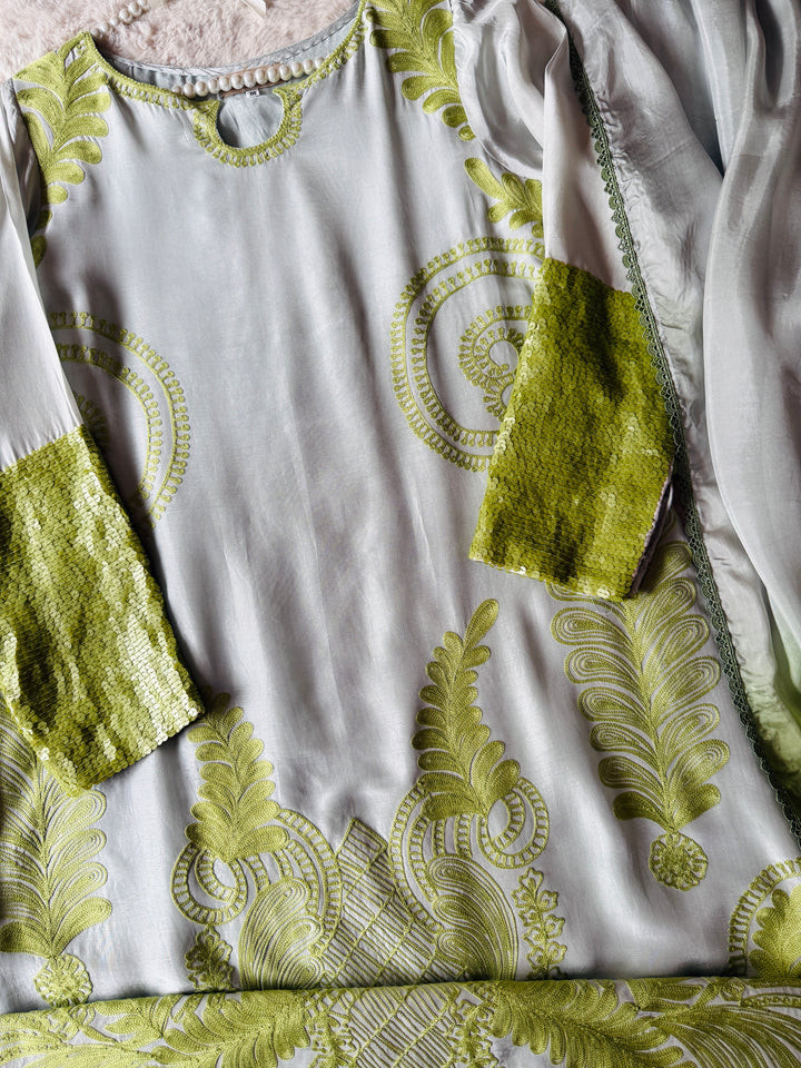 EMBROIDERED SILK KAFTAN SFKF50