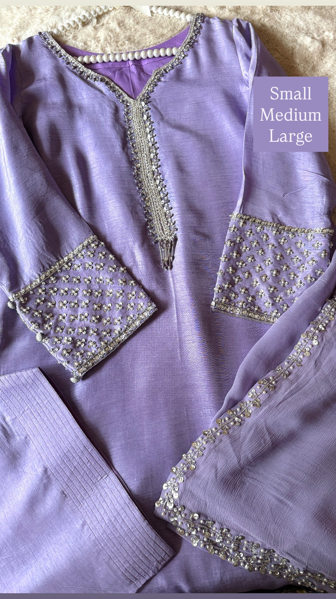 HAND EMBELLISHED RAW SILK FARSHI SHALWAR FRSH70