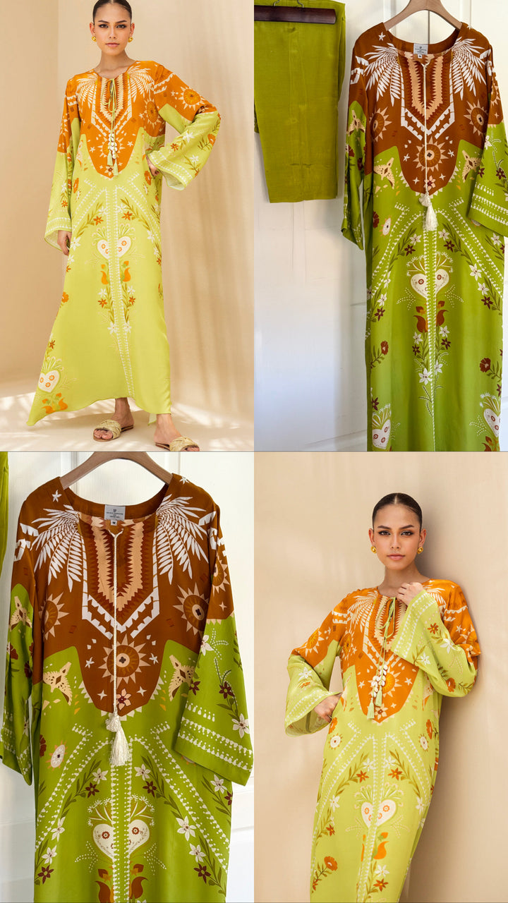 PURE CREPE SILK FUSION KAFTAN SFKF10