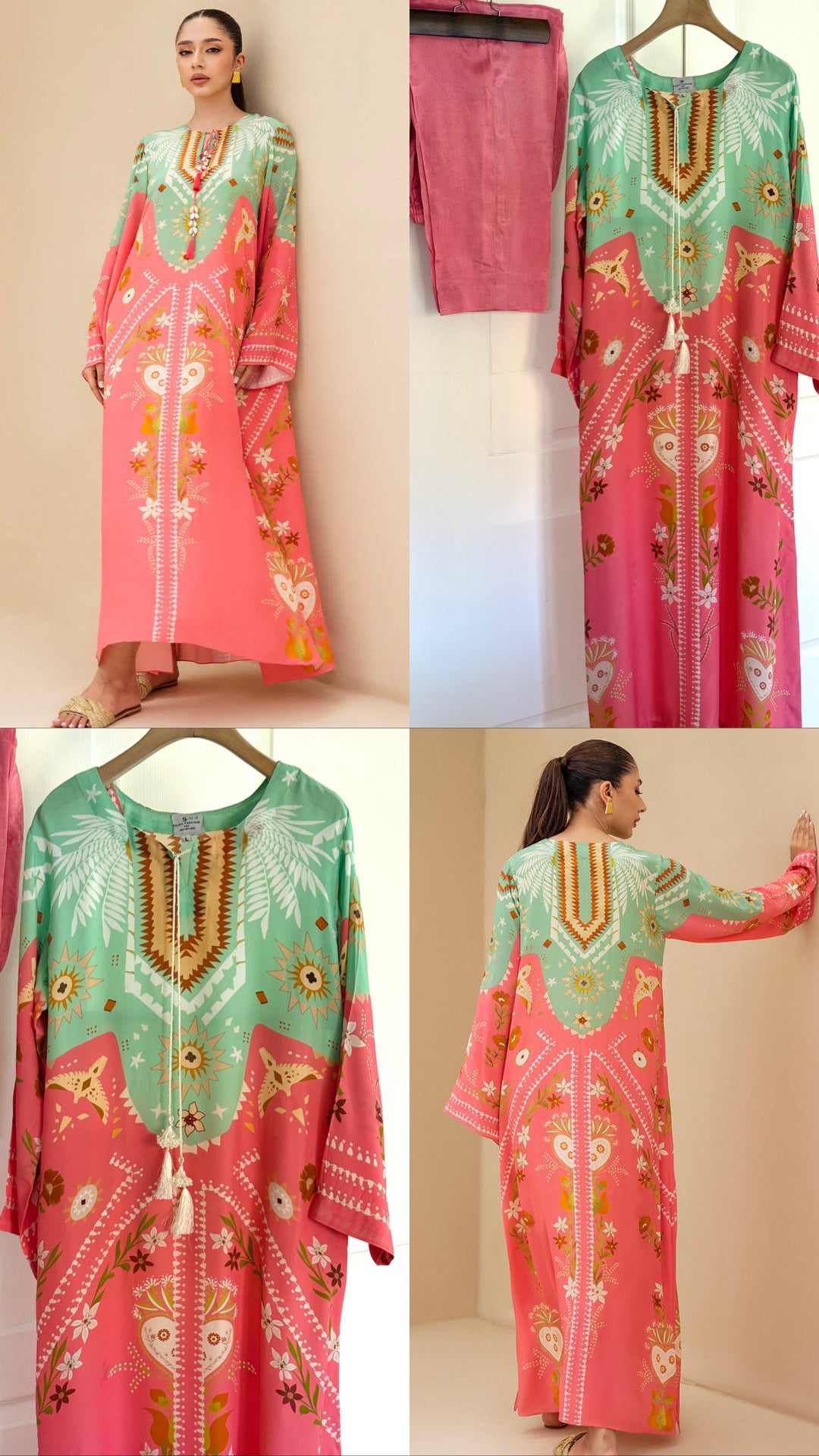 PURE CREPE SILK FUSION KAFTAN SFKF05