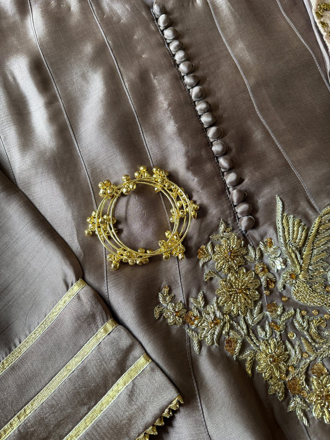 CUSTOM SERIES PURE SILK CHUNRI FROCK CHSF11