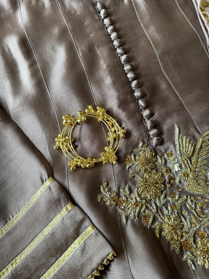 CUSTOM SERIES PURE SILK CHUNRI FROCK CHSF11