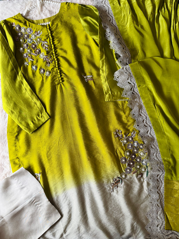 HEAVY PURE SHEESHA SILK CUSTOM PARTYWEAR MUSF20
