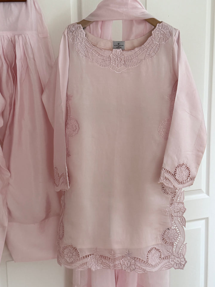EMBROIDERED CUTWORK SHEESHA SILK FRSH02