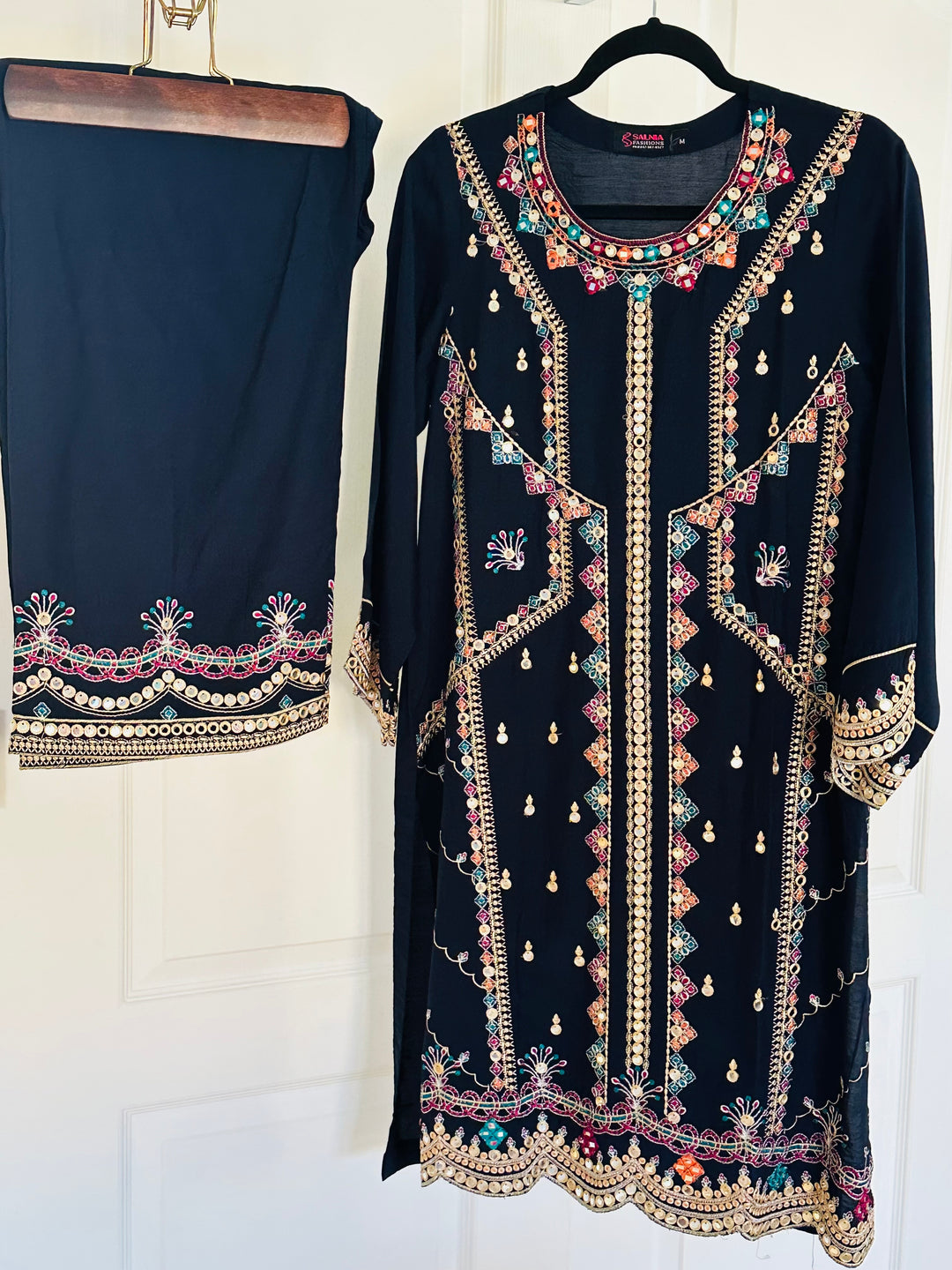 EMBROIDERED CO-ORD SHIRT/PANT MQ14