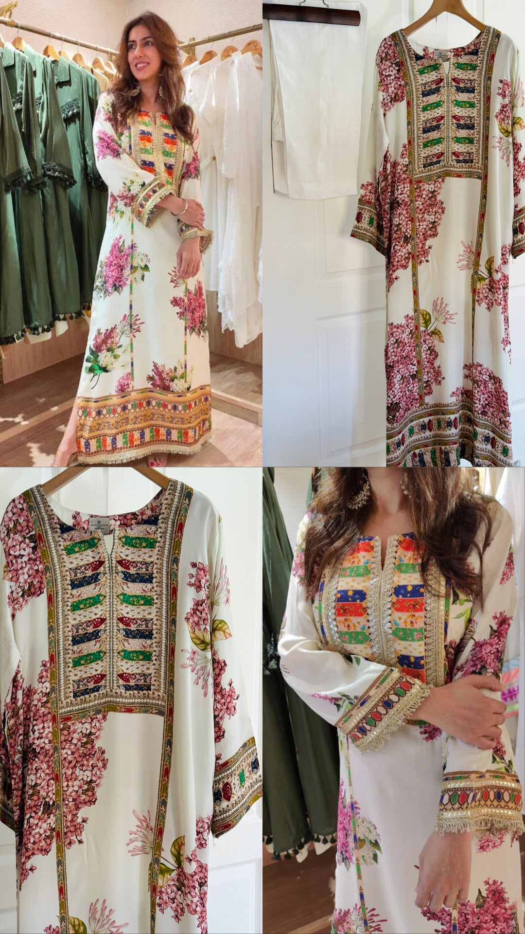 PURE CREPE SILK FUSION KAFTAN SFKF11