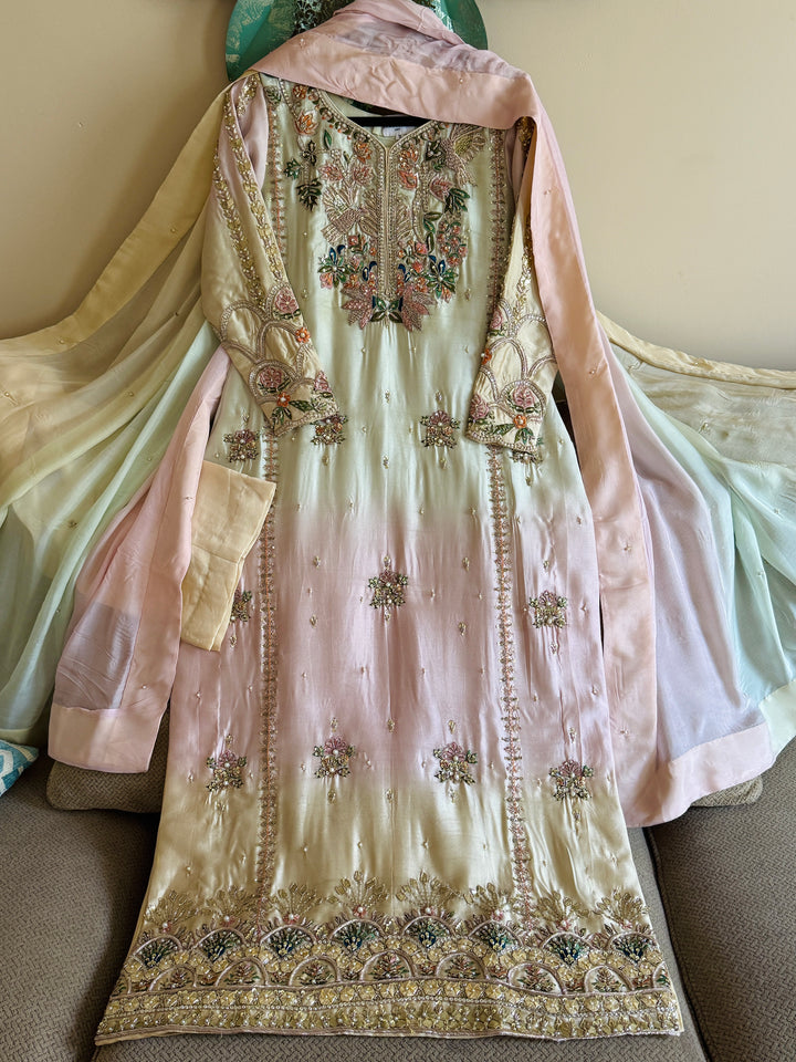 HEAVY PURE SILK CUSTOM WEDDING WEAR MUSF11