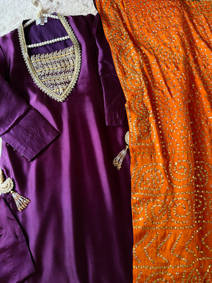 CUSTOM SERIES PURE SILK CHUNRI SUITS CHSF12