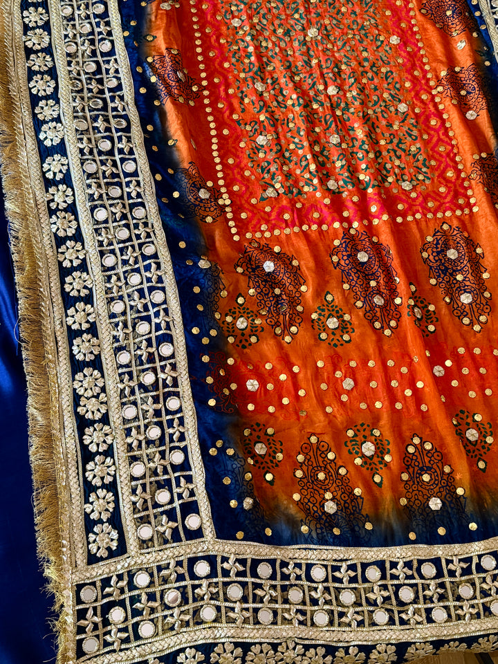 PURE SILK BLOCK PRINTED SUIT BLSF01