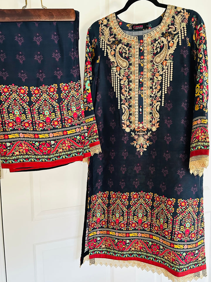 EMBROIDERED CO-ORD SHIRT/PANT MQ03