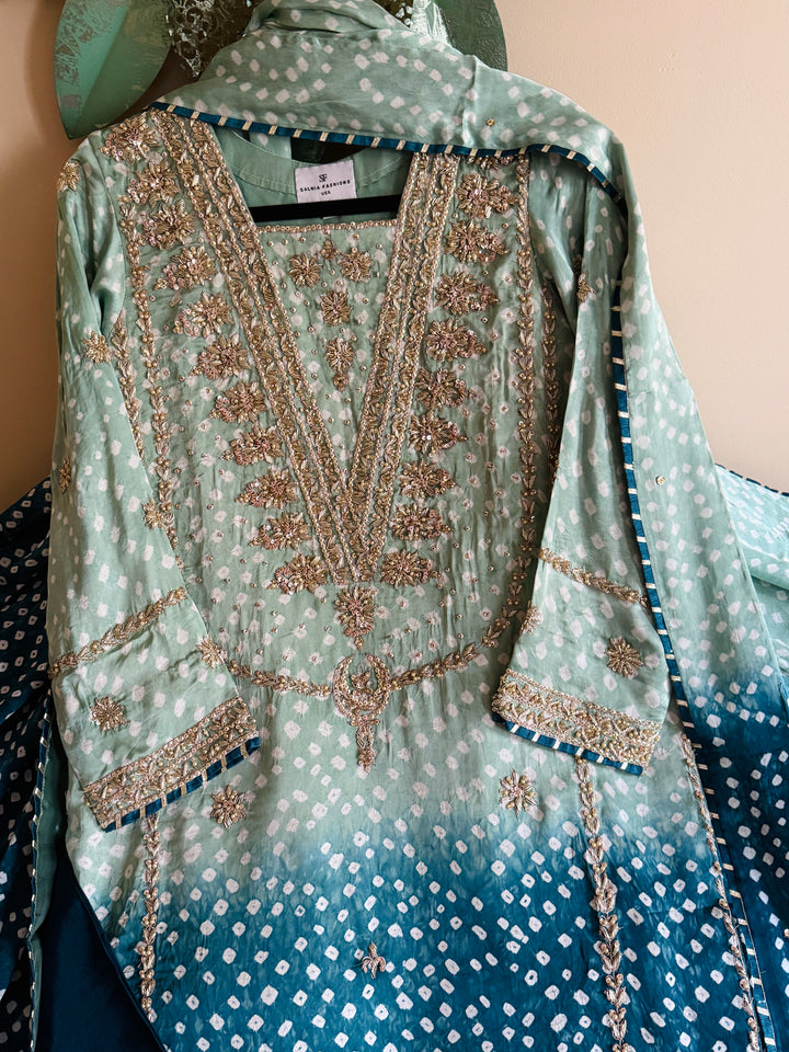 PURE SILK CHUNRI SUIT(CUSTOM SERIES) SFCH01