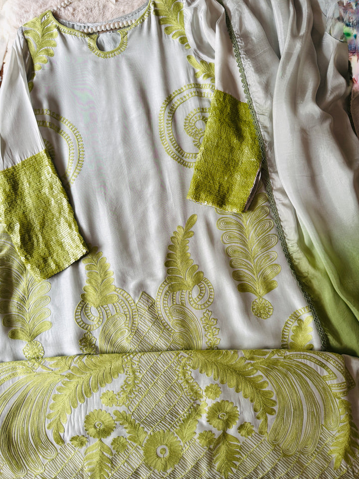 EMBROIDERED SILK KAFTAN SFKF50
