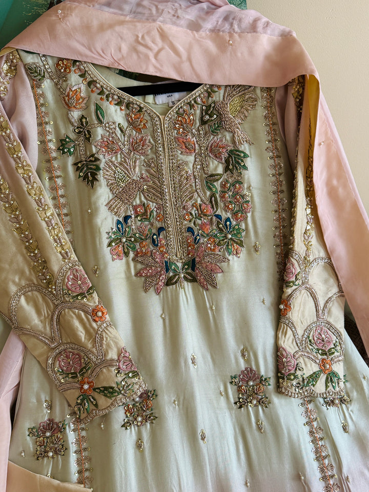 HEAVY PURE SILK CUSTOM WEDDING WEAR MUSF11