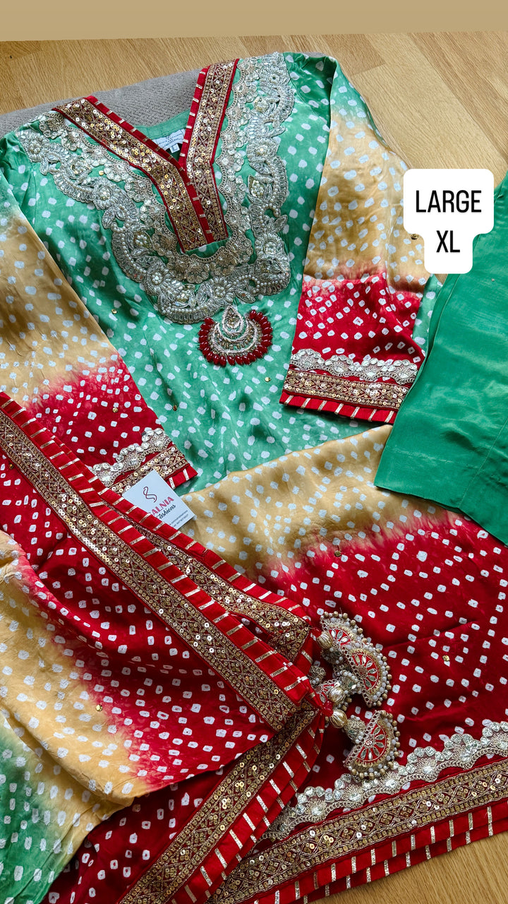 PURE SILK CHUNRI SUIT(CUSTOM SERIES) SFCH02