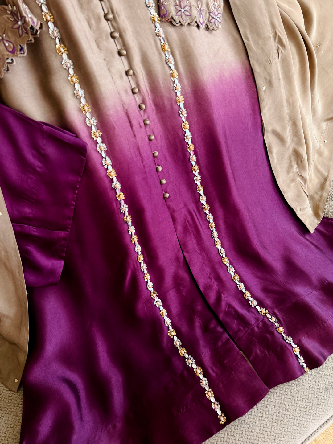 HEAVY PURE SILK CUSTOM PARTYWEAR FROCK MUSF06