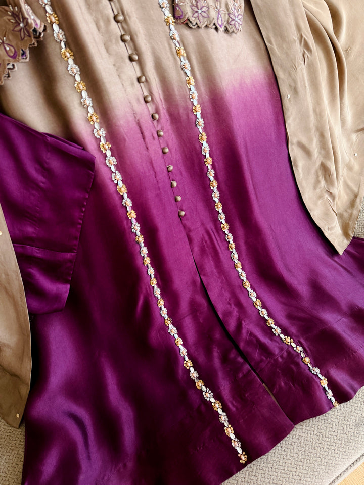 HEAVY PURE SILK CUSTOM PARTYWEAR FROCK MUSF06