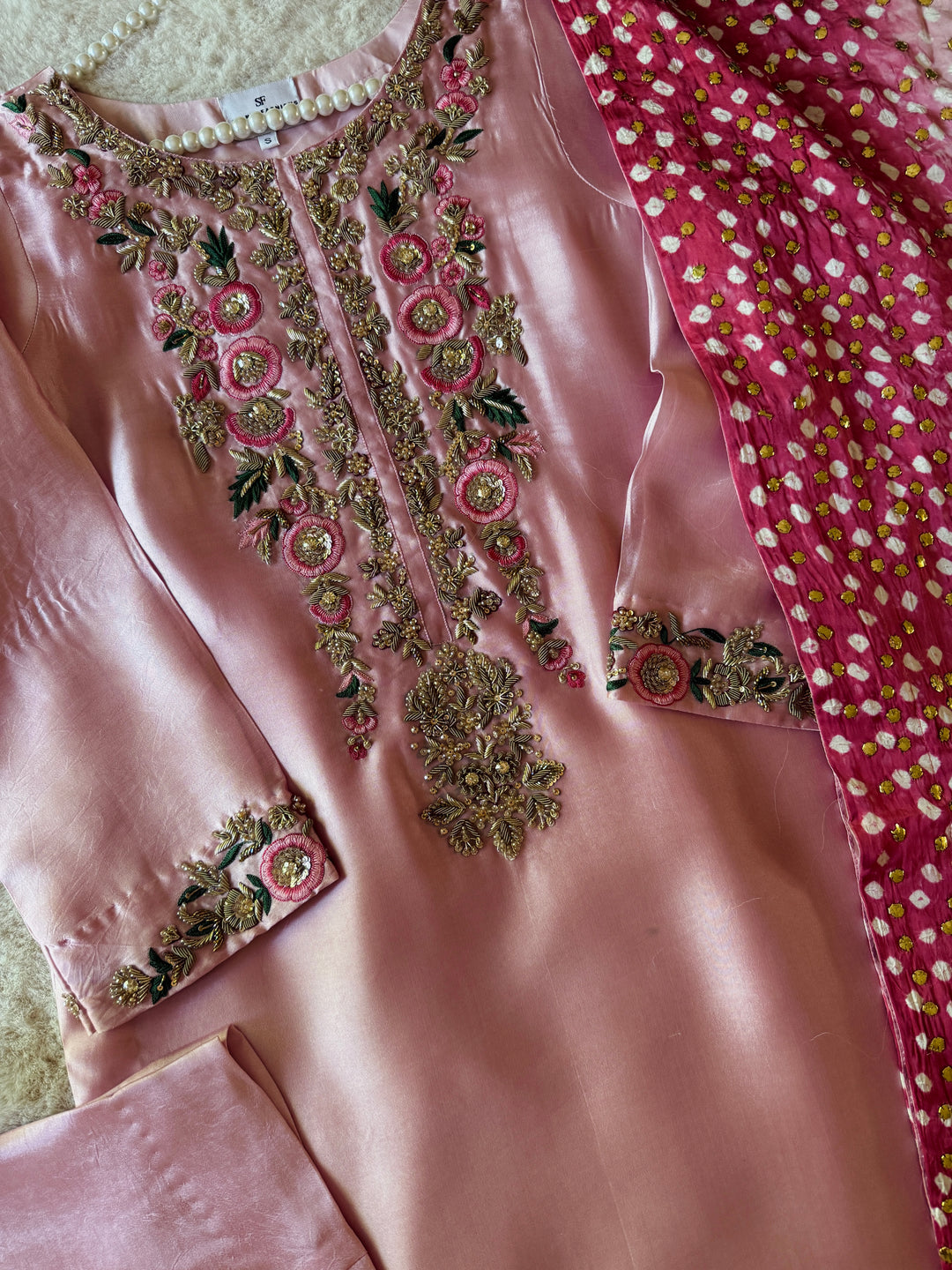 CUSTOM SERIES PURE SILK CHUNRI SUITS CHSF10