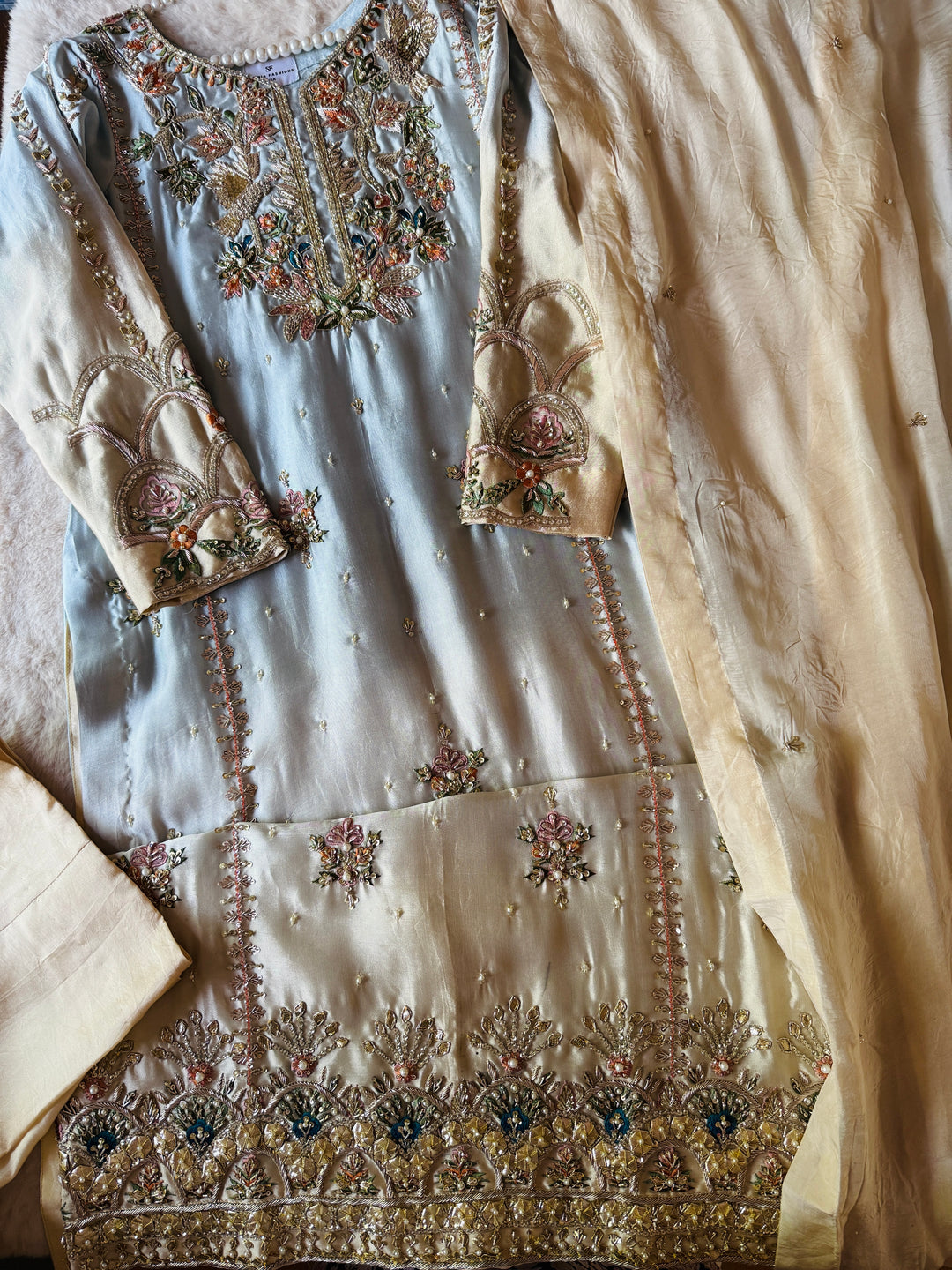 HEAVY PURE SILK CUSTOM WEDDING WEAR MUSF10