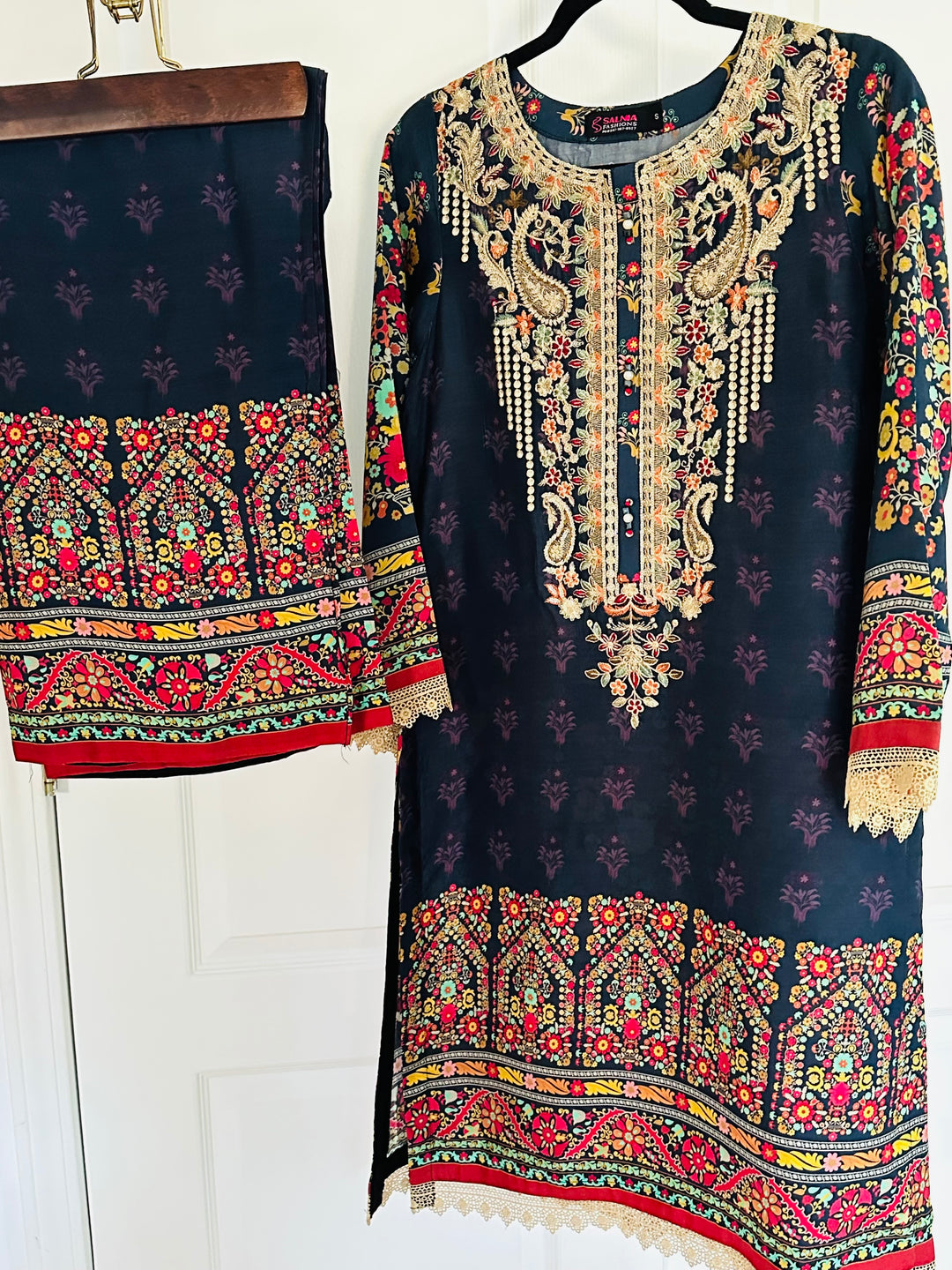 EMBROIDERED CO-ORD SHIRT/PANT MQ03
