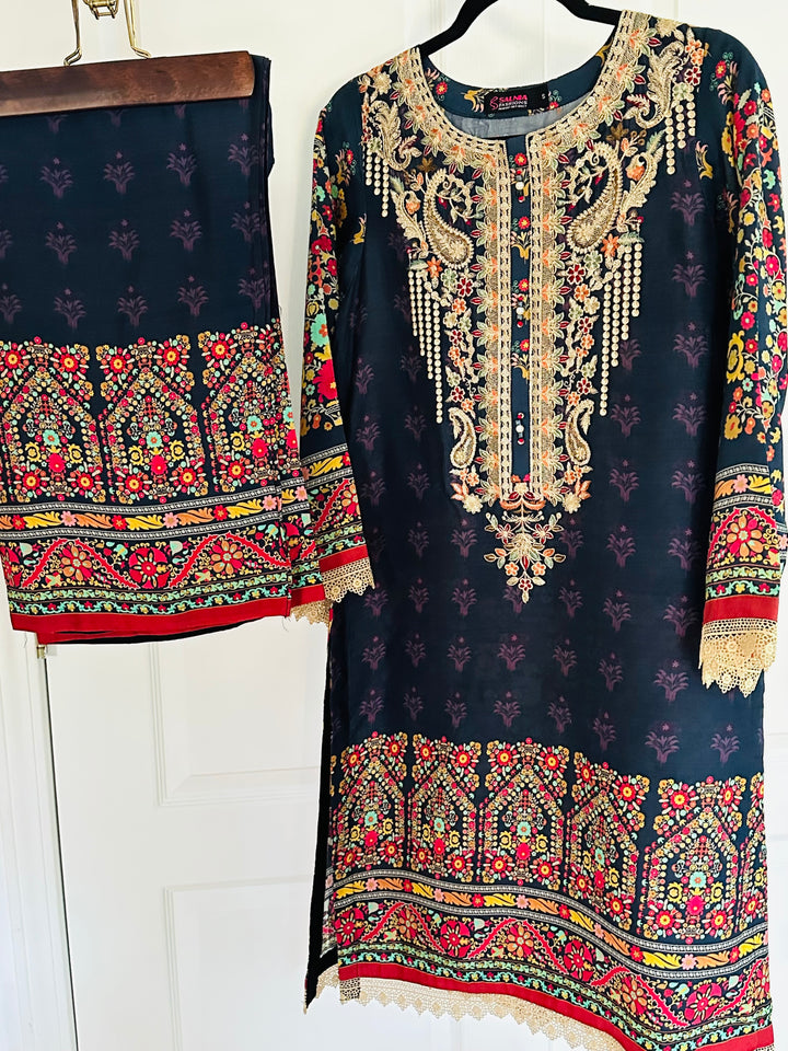 EMBROIDERED CO-ORD SHIRT/PANT MQ03