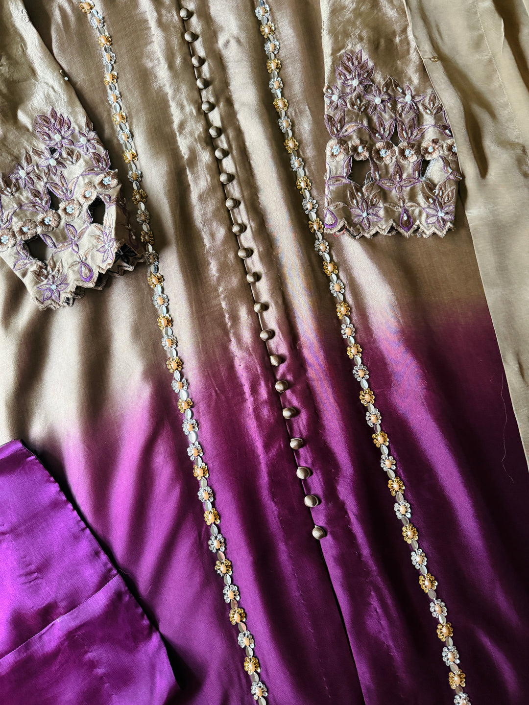 HEAVY PURE SILK CUSTOM PARTYWEAR FROCK MUSF06