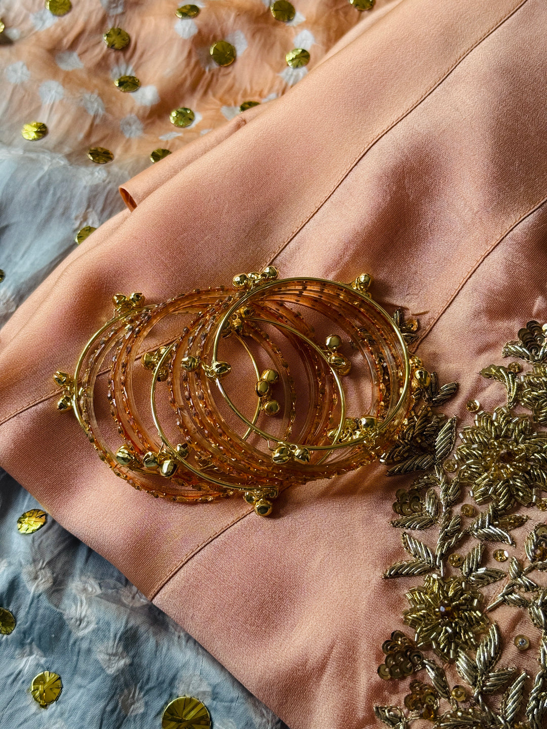 CUSTOM SERIES PURE SILK CHUNRI FROCK CHSF12
