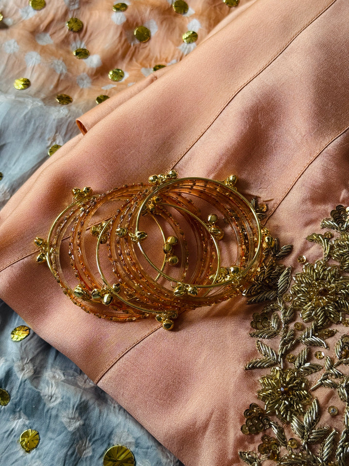 CUSTOM SERIES PURE SILK CHUNRI FROCK CHSF12