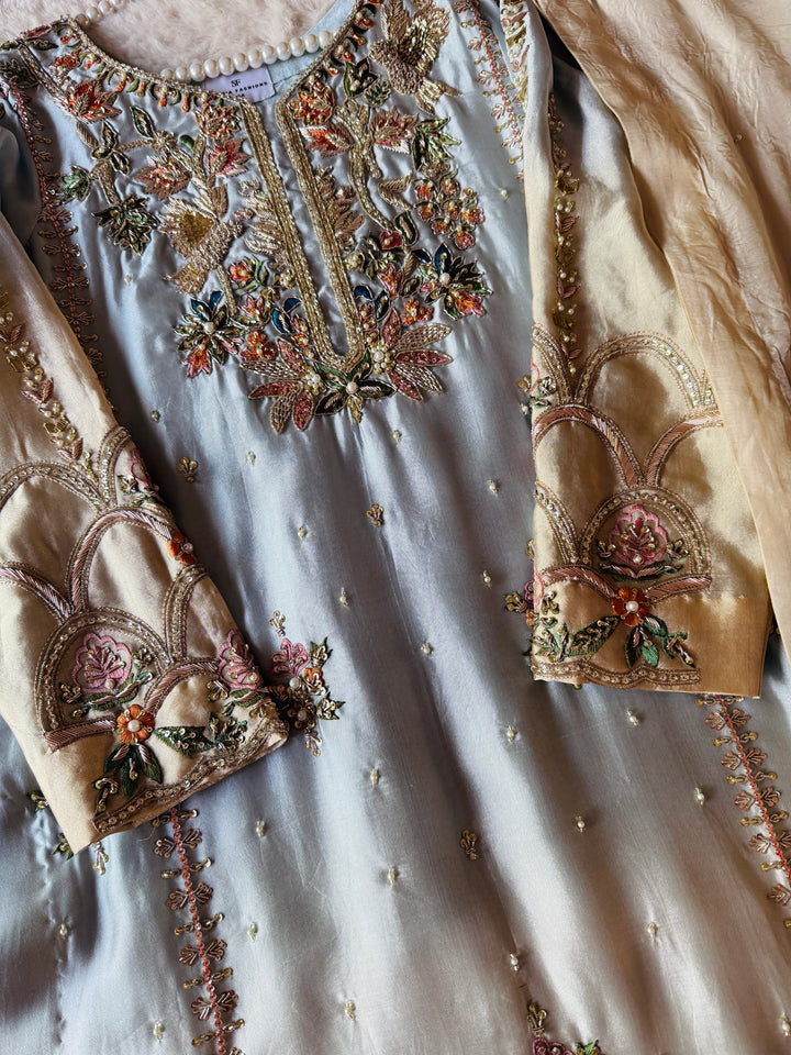 HEAVY PURE SILK CUSTOM WEDDING WEAR MUSF10