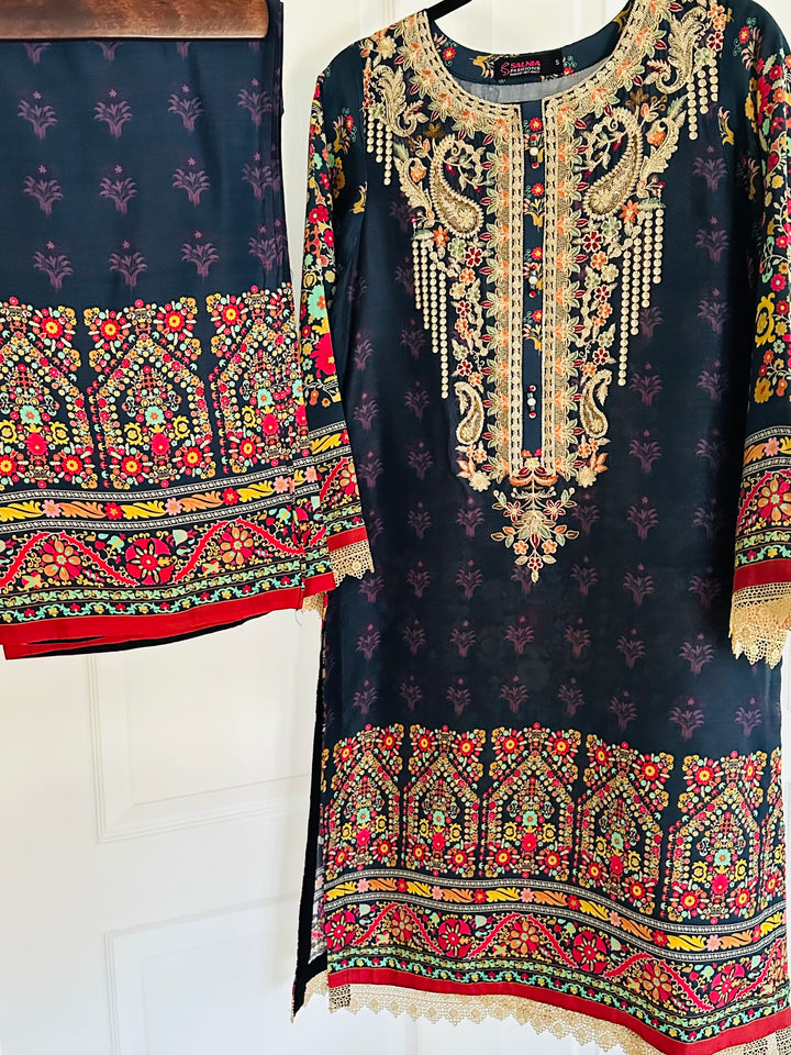 EMBROIDERED CO-ORD SHIRT/PANT MQ03