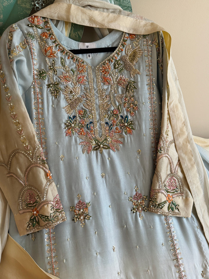 HEAVY PURE SILK CUSTOM WEDDING WEAR MUSF10