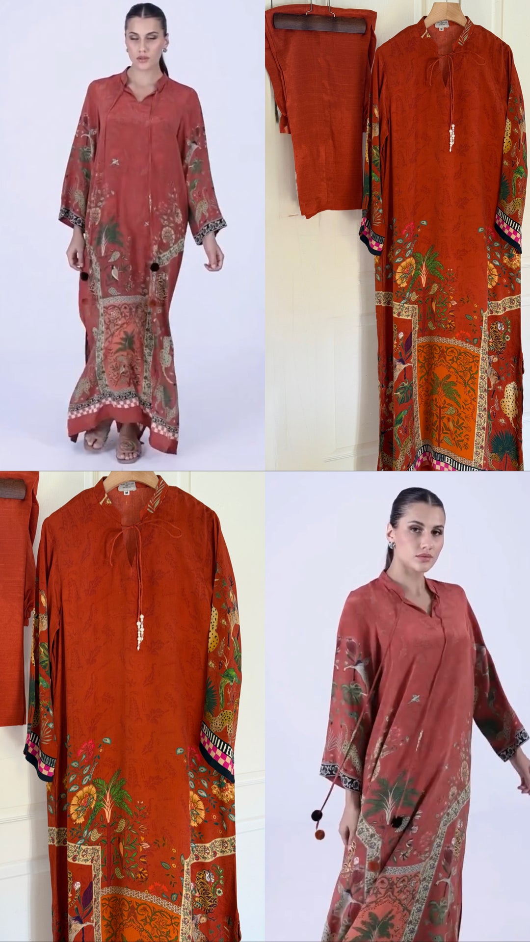 PURE CREPE SILK FUSION KAFTAN SFKF03