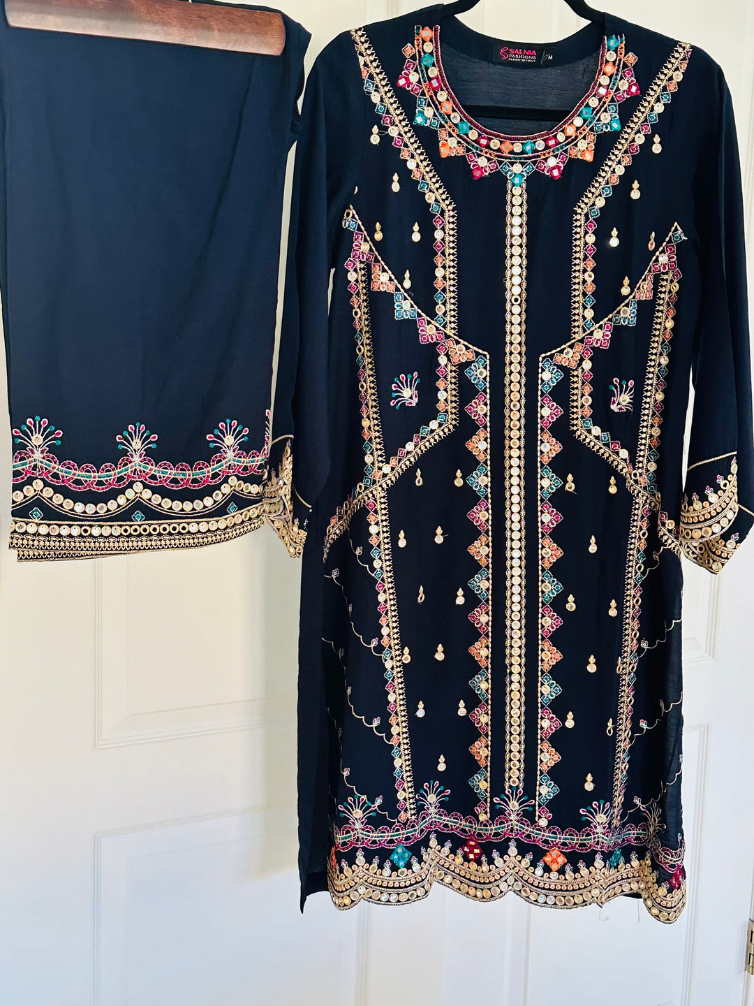EMBROIDERED CO-ORD SHIRT/PANT MQ14