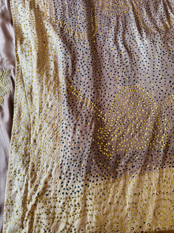 CUSTOM SERIES PURE SILK CHUNRI FROCK CHSF11