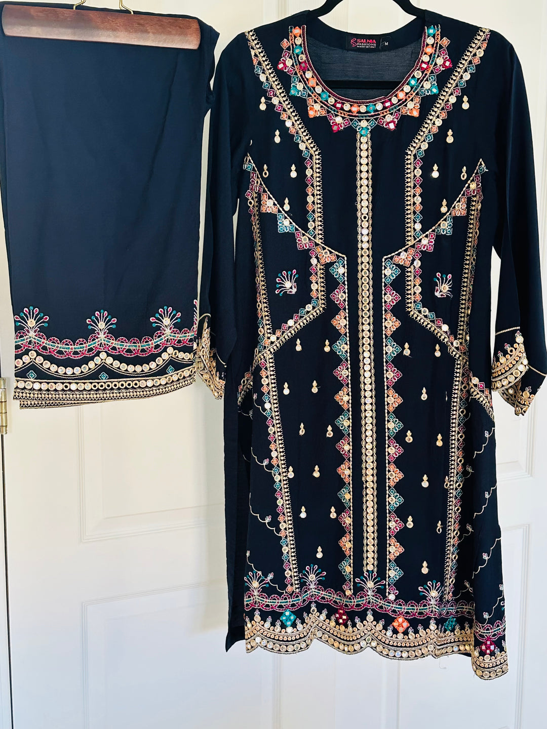 EMBROIDERED CO-ORD SHIRT/PANT MQ14