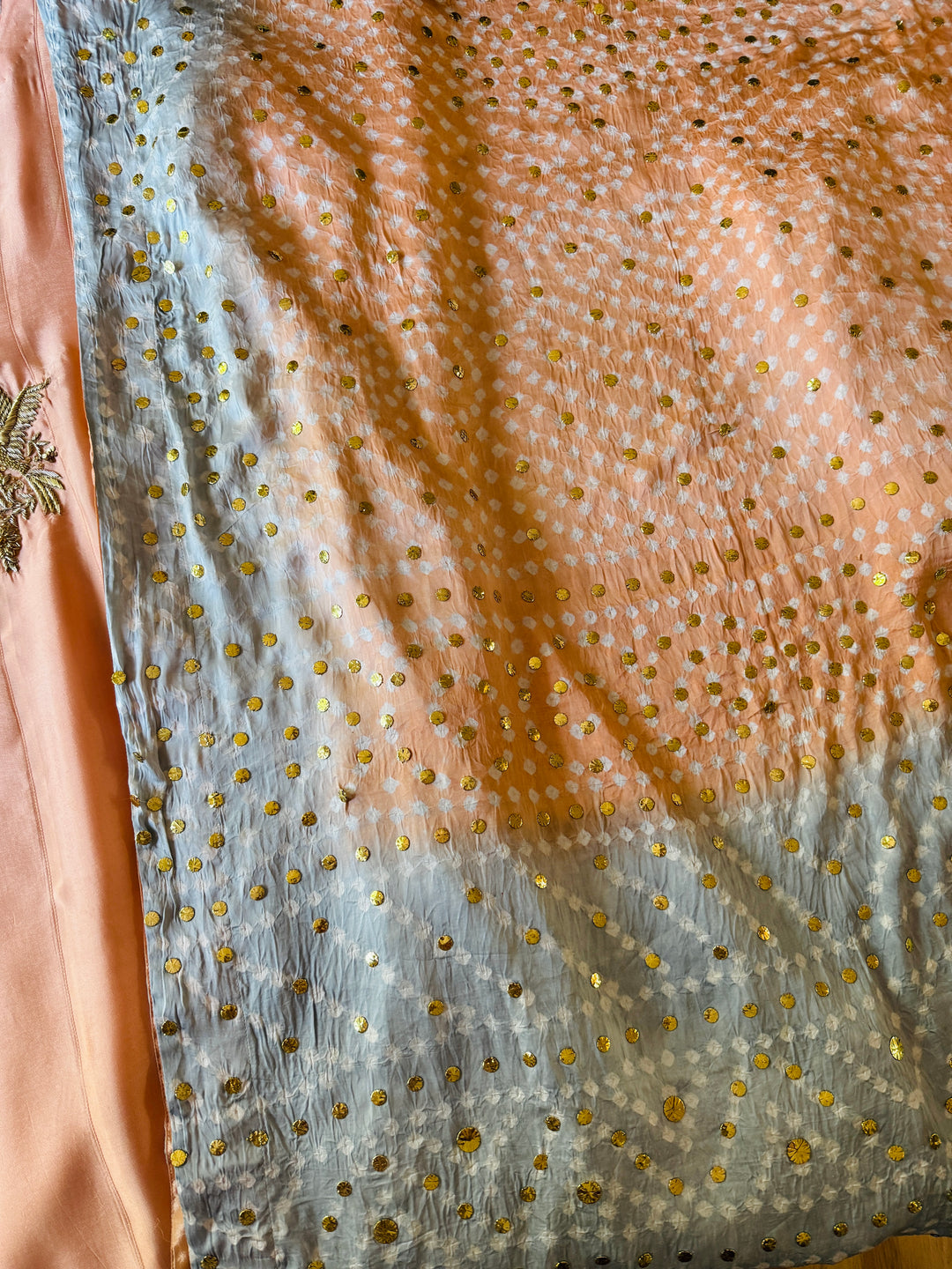 CUSTOM SERIES PURE SILK CHUNRI FROCK CHSF12