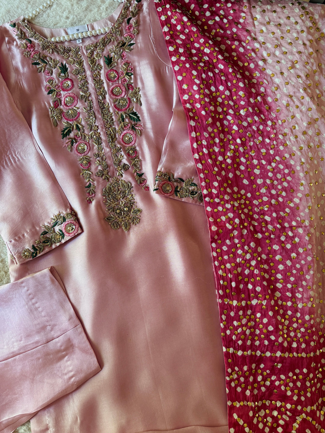 CUSTOM SERIES PURE SILK CHUNRI SUITS CHSF10