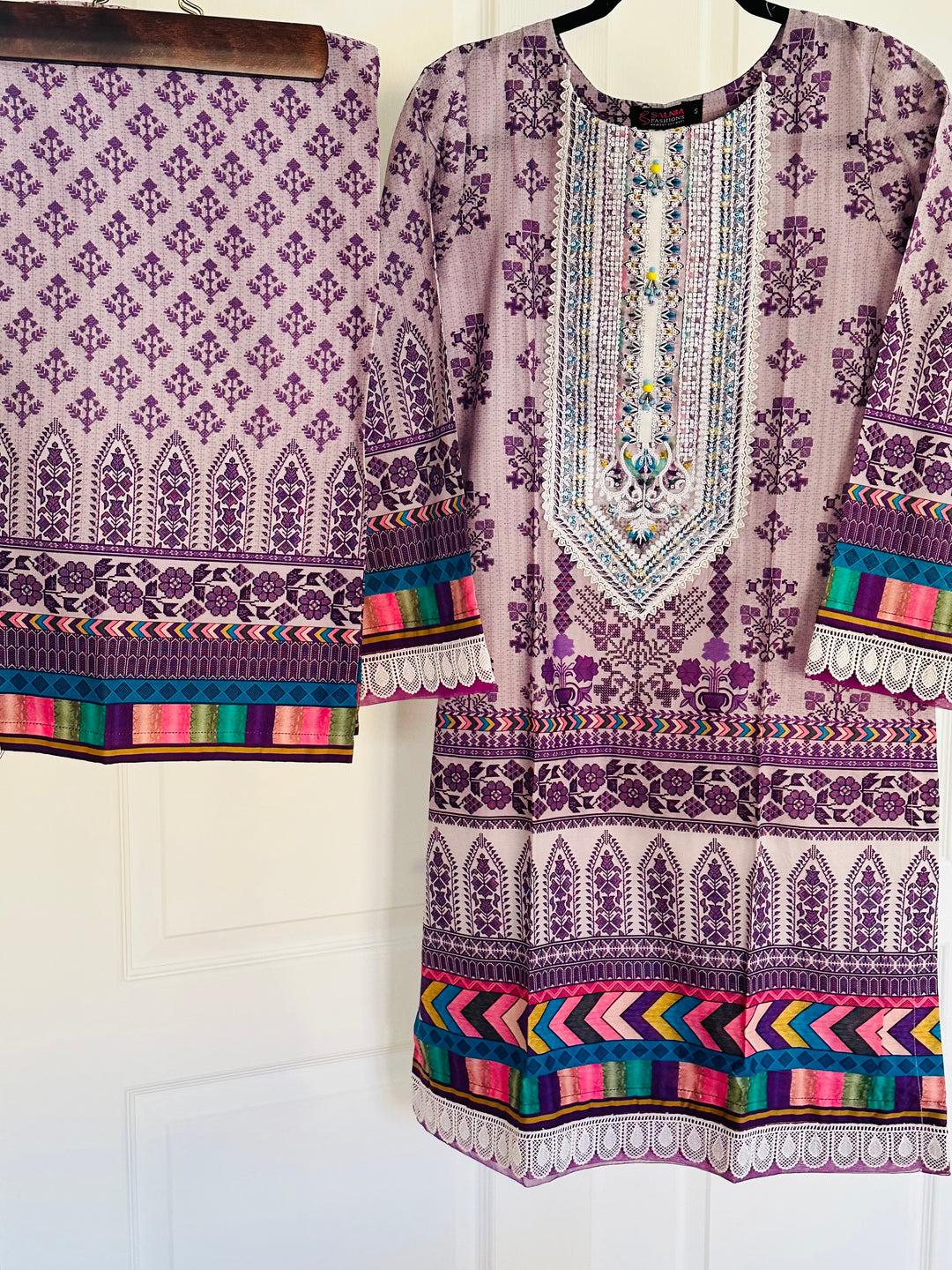 EMBROIDERED CO-ORD SHIRT/PANT MQ13