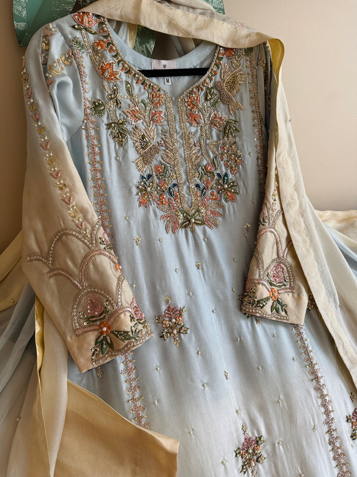 HEAVY PURE SILK CUSTOM WEDDING WEAR MUSF10