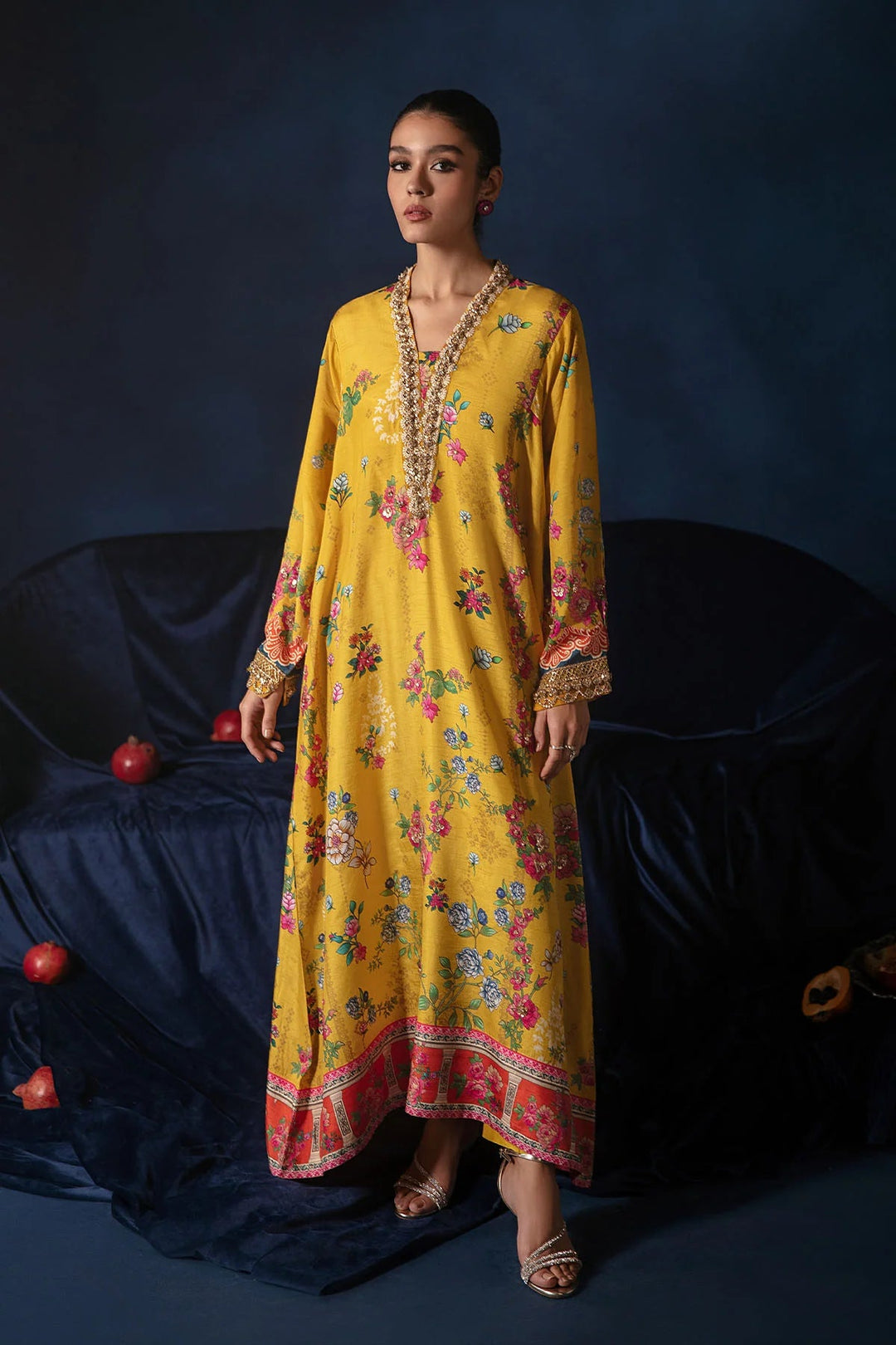 PURE CREPE SILK FUSION KAFTAN SFKF04