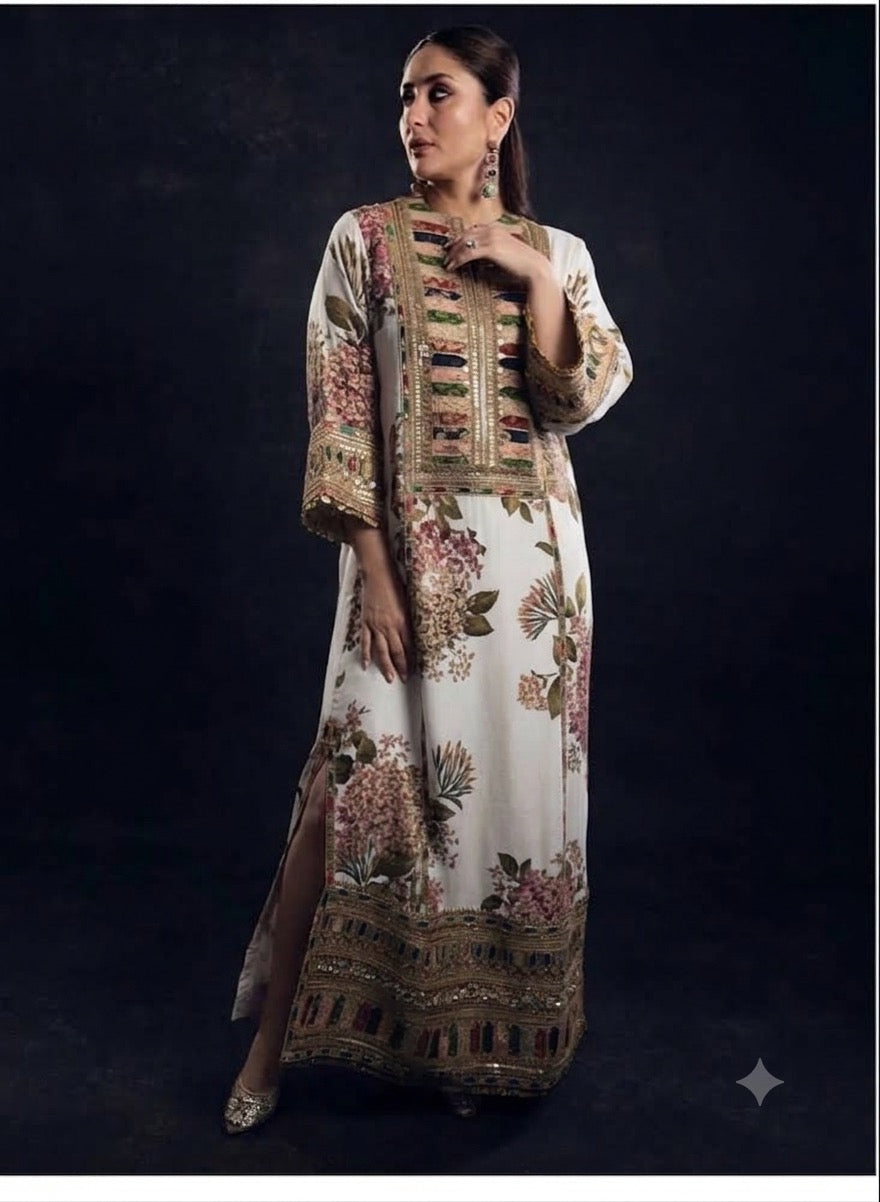 PURE CREPE SILK FUSION KAFTAN SFKF06