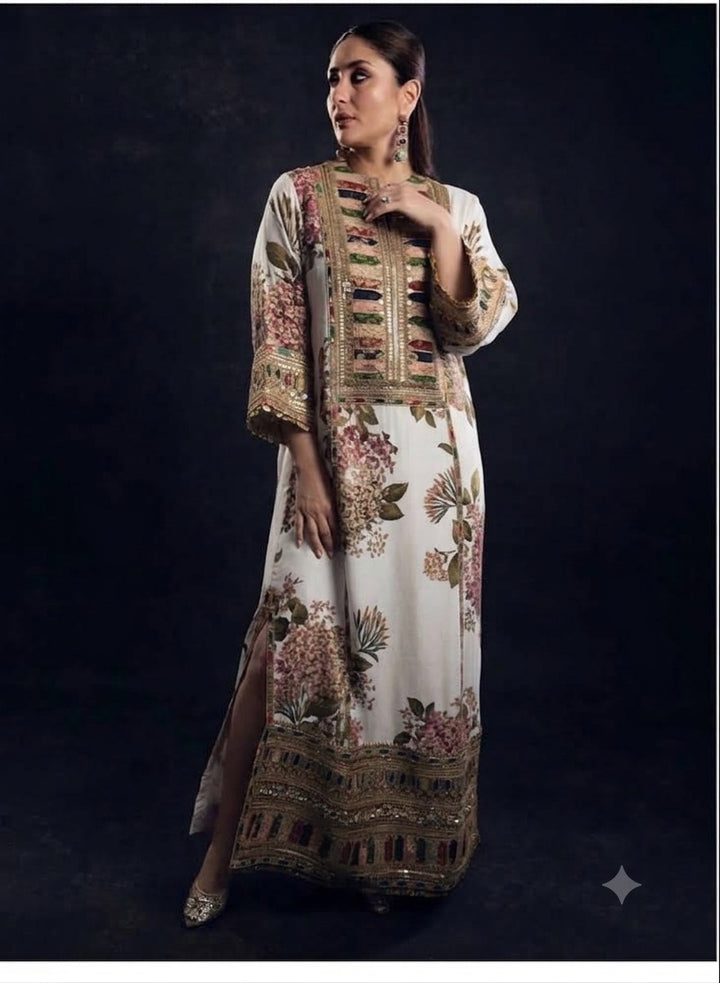 PURE CREPE SILK FUSION KAFTAN SFKF06